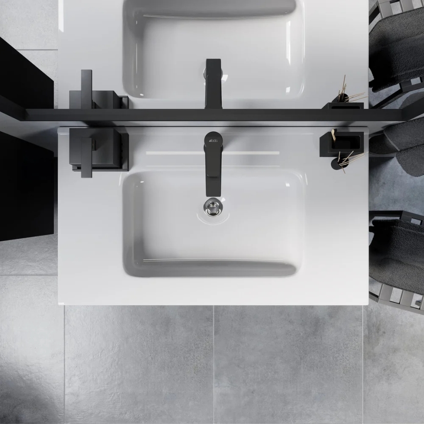 MOLDE 80 cm-es fürdőszobai szekrény mosdóval, fekete