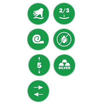 Monarch - Ortopéd matrac betét MONZA 90x200 cm huzat Silver Medicott