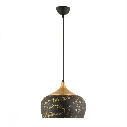 MONZA kábeles csillár 1xE27/40W/230V, Ø 30 cm, fekete/bronz