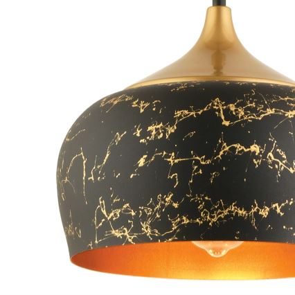 MONZA kábeles csillár 1xE27/40W/230V, Ø 30 cm, fekete/bronz