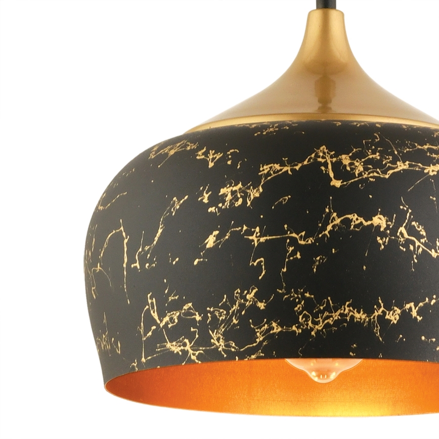 MONZA kábeles csillár 1xE27/40W/230V, Ø 30 cm, fekete/bronz