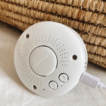 Moonie - Snuggle buddy dallammal és lámpával maci ásványi organikus szürke
