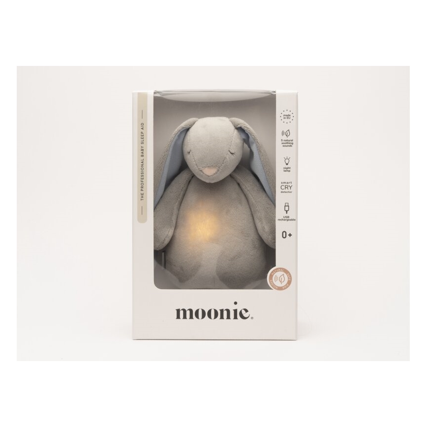 Moonie - Snuggle buddy dallammal és világítással 2.0 nyuszi sky