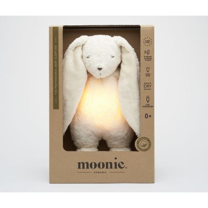 Moonie - Snuggle buddy dallammal és világítással nyuszi 2.0 organic polar