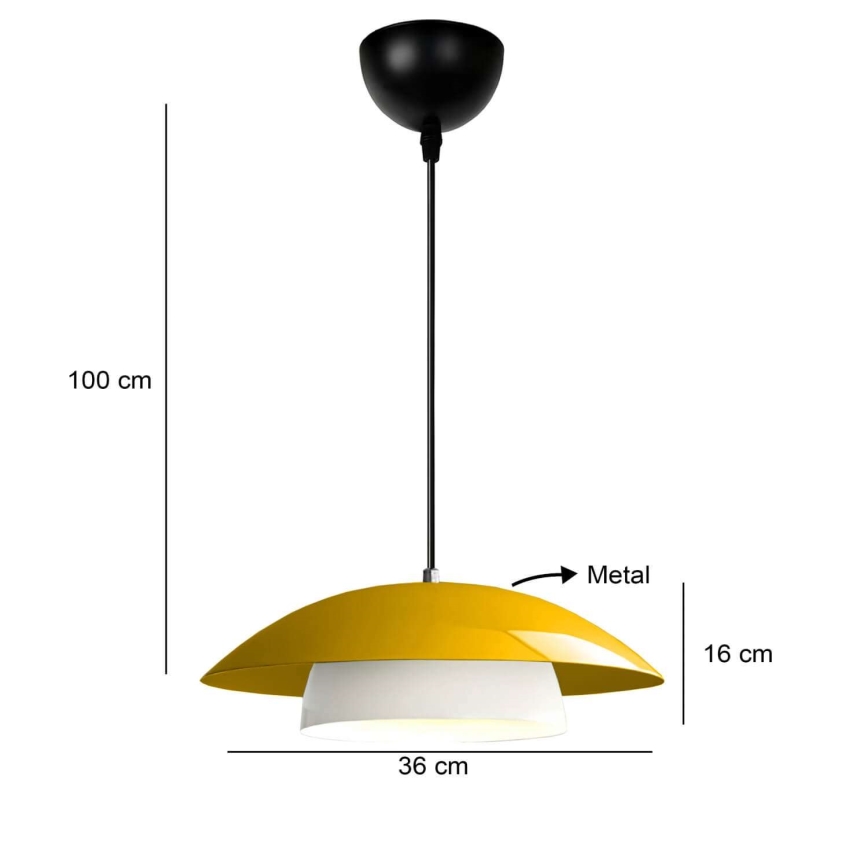 MOONLIGH kábeles csillár 1xE27/40W/230V sárga