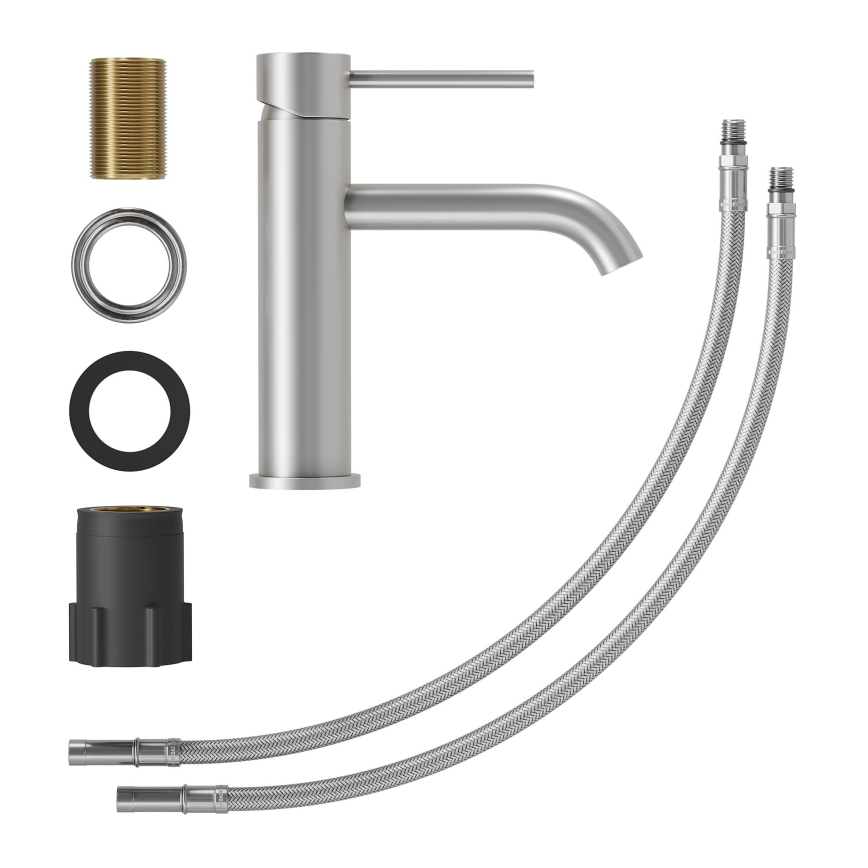 Mosdócsaptelep SOVANG 18,3 cm szálcsiszolt rozsdamentes acél
