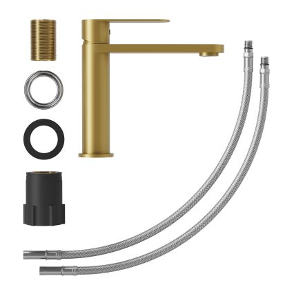 Mosdócsaptelep TARNBY 17,3 cm szálcsiszolt sárgaréz