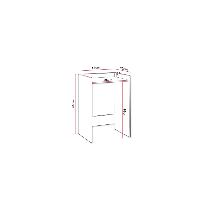 Mosógép szekrény POLA 98x64 cm fehér