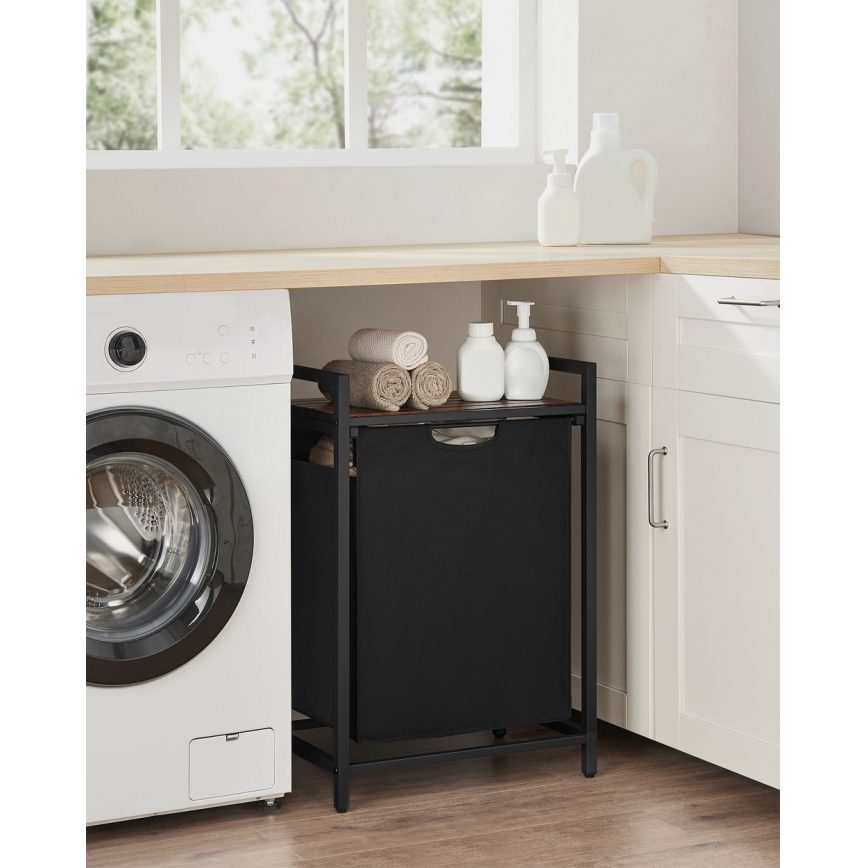 Mosókosár REX barna/fekete