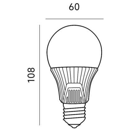 Mozgásérzékelős LED izzó E27/9W/230V 6500K
