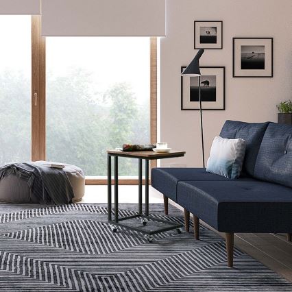 Mozgatható oldalsó asztal ELDUR barna/fekete