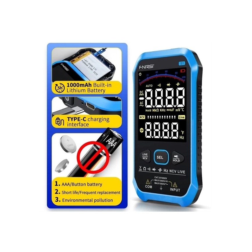 Multiméter 1000 mAh 5V