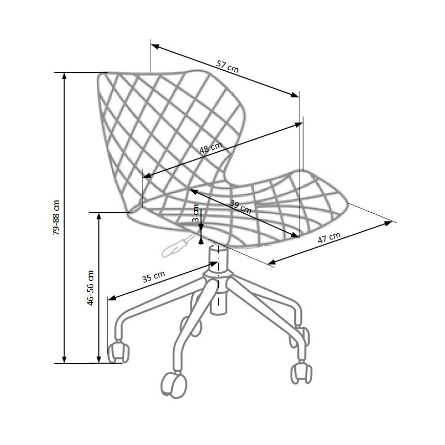 MUNA irodai szék fehér/szürke