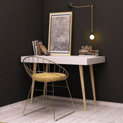 Munkaasztal VERONIKA 74x100 cm fehér/bézs