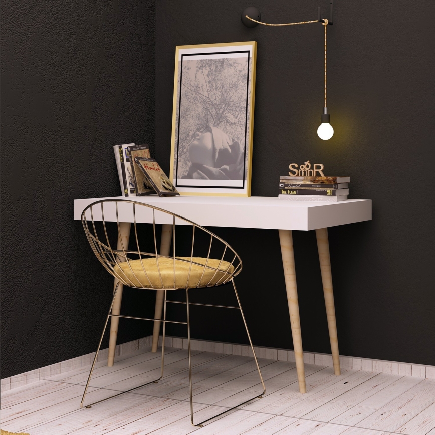 Munkaasztal VERONIKA 74x100 cm fehér/bézs