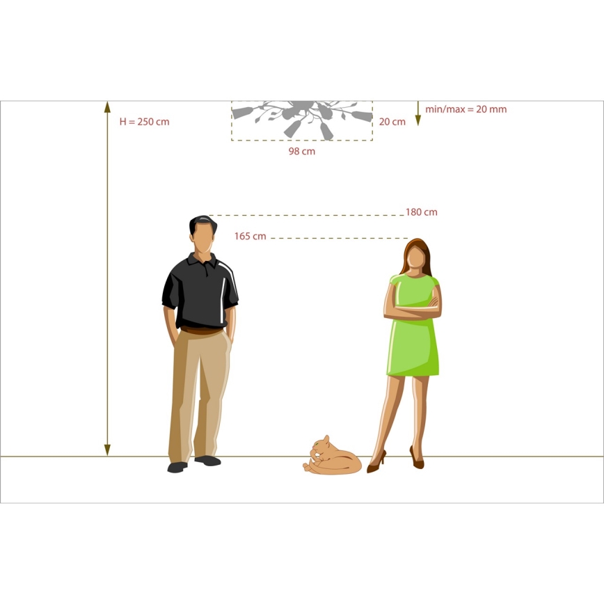 MW-LIGHT - Csillár FLORA 6xE14/60W/230V
