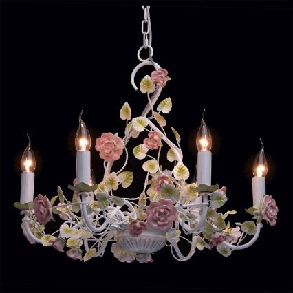 MW-LIGHT - Csillár láncon FLORA PROVENCE 6xE14/40W/230V