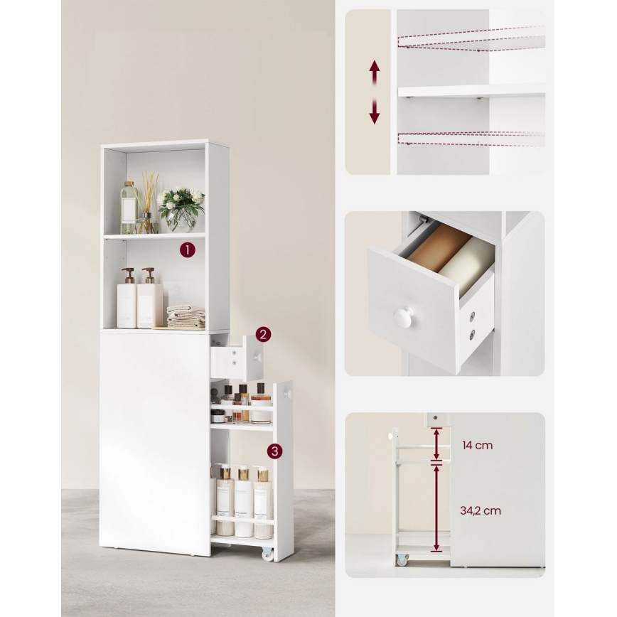 NALA fehér szekrény