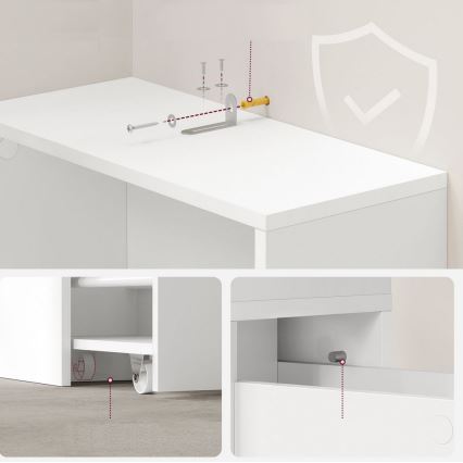 NALA fehér szekrény