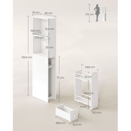 NALA fehér szekrény