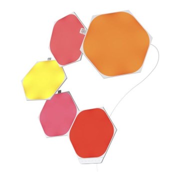 Nanoleaf KÉSZLET 5x LED RGB Szabályozható panel HEXAGON LED/2W/230V Wi-Fi