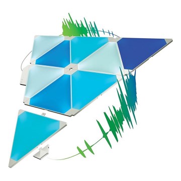 Nanoleaf - KÉSZLET 9x LED RGB Szabályozható panel RHYTHM LED/2W/230V Wi-Fi
