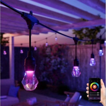 Nanoleaf - LED RGBWIC, fényerőszabályozható kültéri girlanda, 20 LED, 15 m, 2700–6500 K, Wi-Fi, IP65