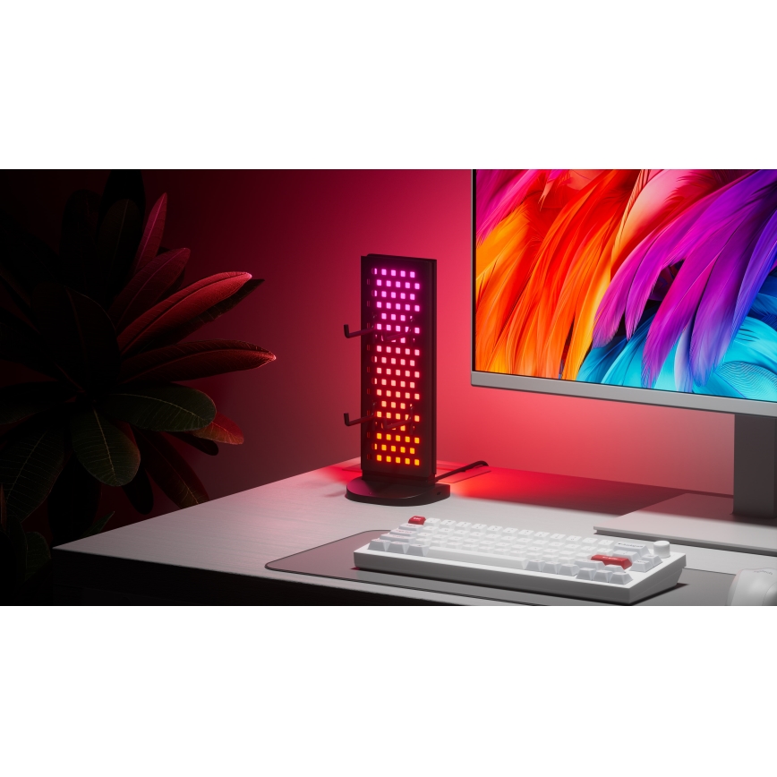 Nanoleaf - LED RGBIC állítható fényerejű, tölthető asztali állomás 5V 2700-6500K fekete