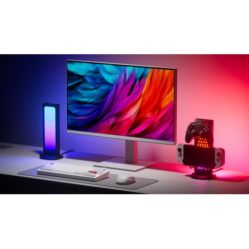Nanoleaf - LED RGBIC állítható fényerejű, tölthető asztali állomás 5V 2700-6500K fekete