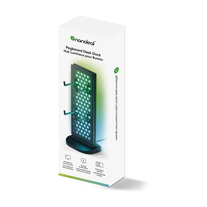 Nanoleaf - LED RGBIC állítható fényerejű, tölthető asztali állomás 5V 2700-6500K fekete