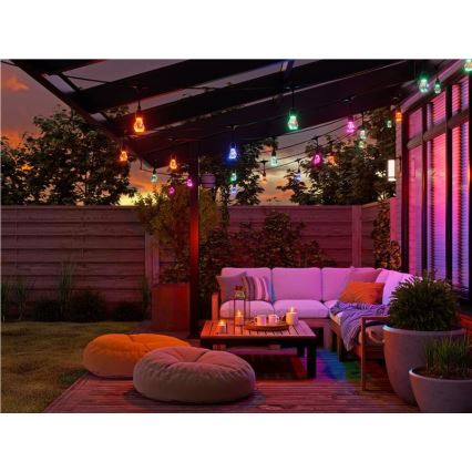 Nanoleaf - Bővítő készlet LED RGBWIC, fényerőszabályozható kültéri fényfüzér, 20×LED, 15 m, 2700–6500 K, Wi‑Fi, IP65