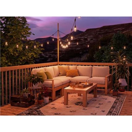 Nanoleaf - Kiegészítő készlet LED RGBWIC Dimmelhető kültéri lánc GIRLANDA 20xLED 15m 2700-6500K Wi-Fi IP65