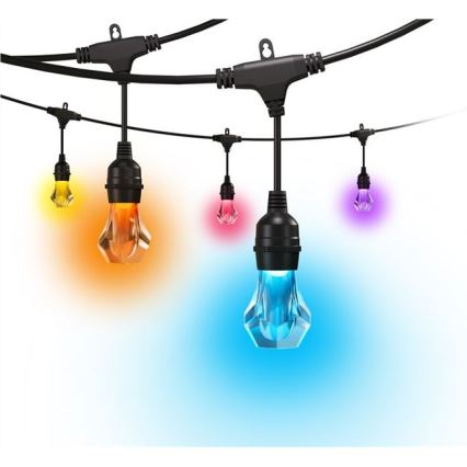 Nanoleaf - Kiegészítő készlet LED RGBWIC Dimmelhető kültéri lánc GIRLANDA 20xLED 15m 2700-6500K Wi-Fi IP65