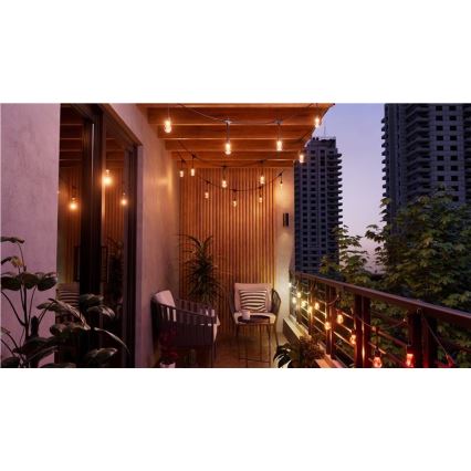 Nanoleaf - LED RGBWIC, fényerőszabályozható kültéri girlanda, 20 LED, 15 m, 2700–6500 K, Wi-Fi, IP65