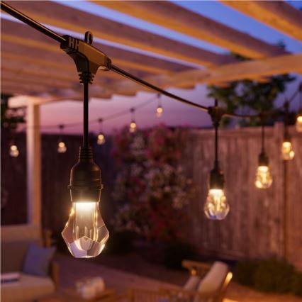 Nanoleaf - LED RGBWIC, fényerőszabályozható kültéri girlanda, 20 LED, 15 m, 2700–6500 K, Wi-Fi, IP65