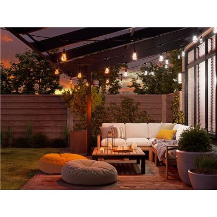 Nanoleaf - LED RGBWIC, fényerőszabályozható kültéri girlanda, 20 LED, 15 m, 2700–6500 K, Wi-Fi, IP65