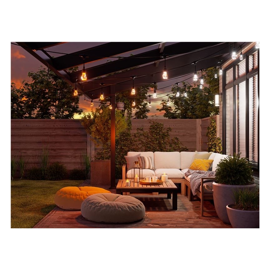 Nanoleaf - LED RGBWIC, fényerőszabályozható kültéri girlanda, 20 LED, 15 m, 2700–6500 K, Wi-Fi, IP65