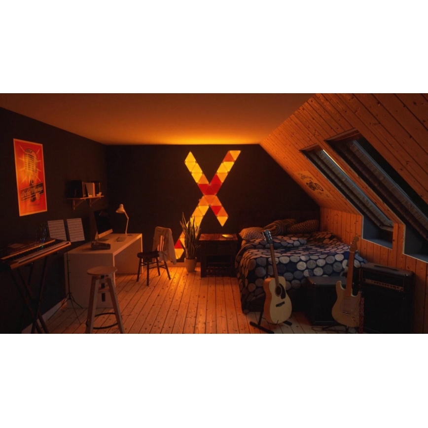 Nanoleaf - KÉSZLET 9x LED RGB Szabályozható panel RHYTHM LED/2W/230V Wi-Fi