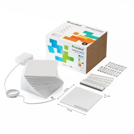 Nanoleaf - KÉSZLET 17x LED RGB Szabályozható panel CANVAS LED/1W/230V Wi-Fi
