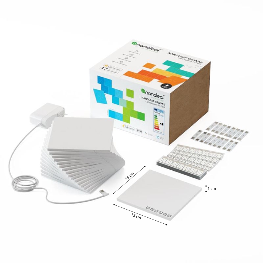 Nanoleaf - KÉSZLET 17x LED RGB Szabályozható panel CANVAS LED/1W/230V Wi-Fi