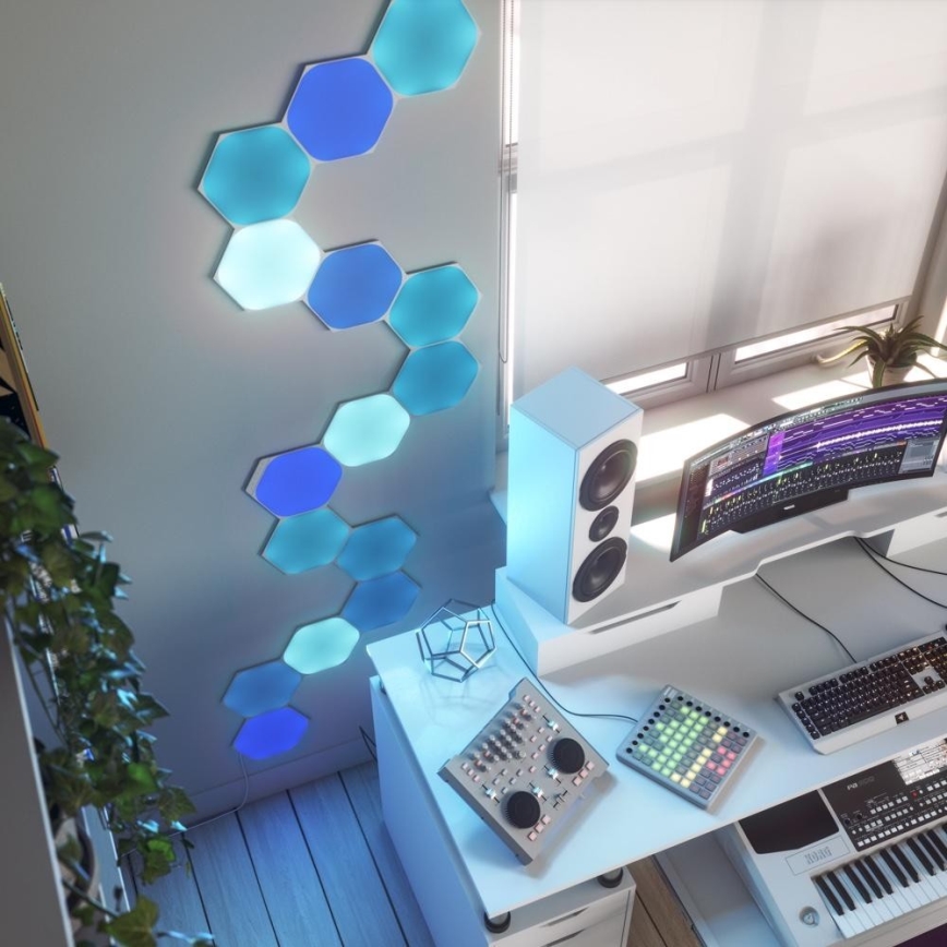 Nanoleaf - KÉSZLET 3x LED RGB Szabályozható panel HEXAGON LED/2W/230V Wi-Fi