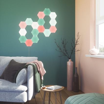 Nanoleaf - KÉSZLET 3x LED RGB Szabályozható panel HEXAGON LED/2W/230V Wi-Fi