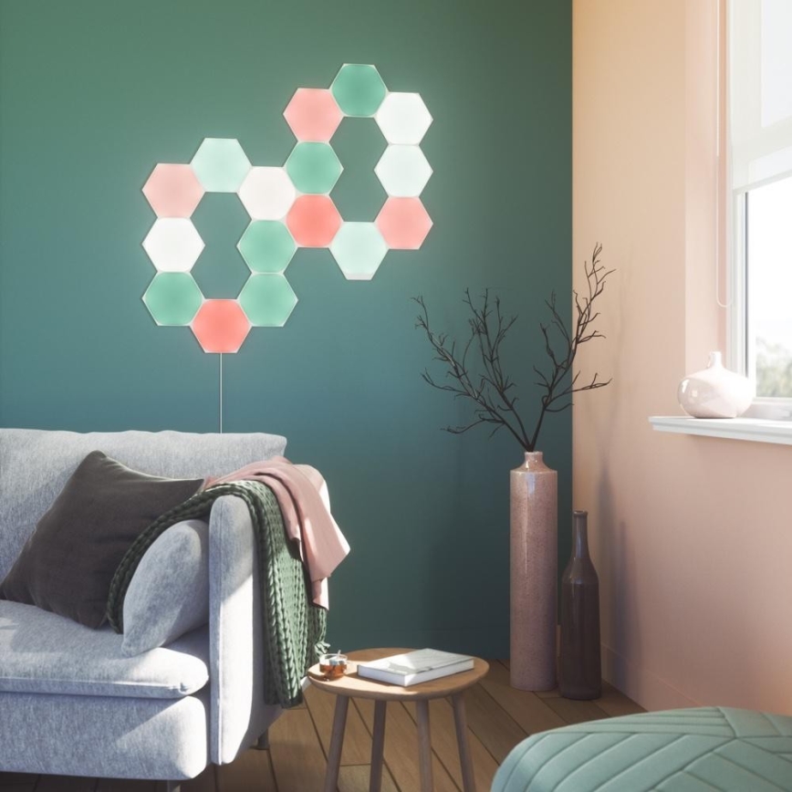 Nanoleaf - KÉSZLET 3x LED RGB Szabályozható panel HEXAGON LED/2W/230V Wi-Fi