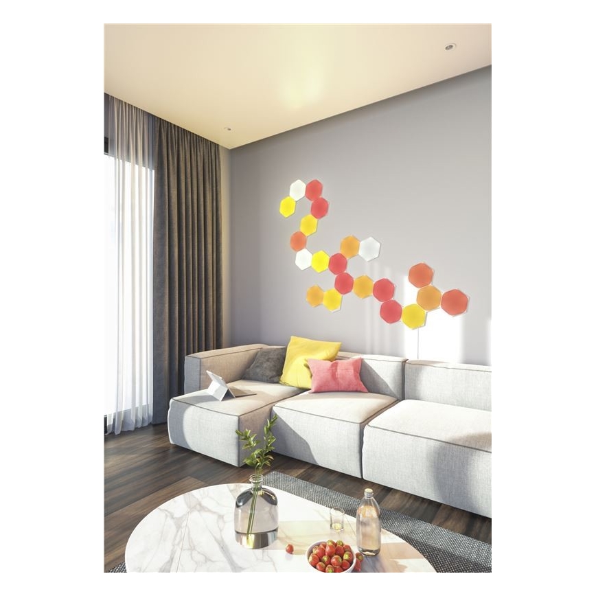 Nanoleaf KÉSZLET 5x LED RGB Szabályozható panel HEXAGON LED/2W/230V Wi-Fi