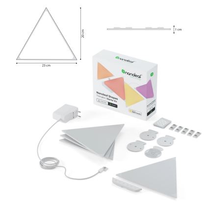 Nanoleaf  - SET 3x LED RGB Dimmelhető panel TRIANGLES LED/1W/230V Wi-Fi