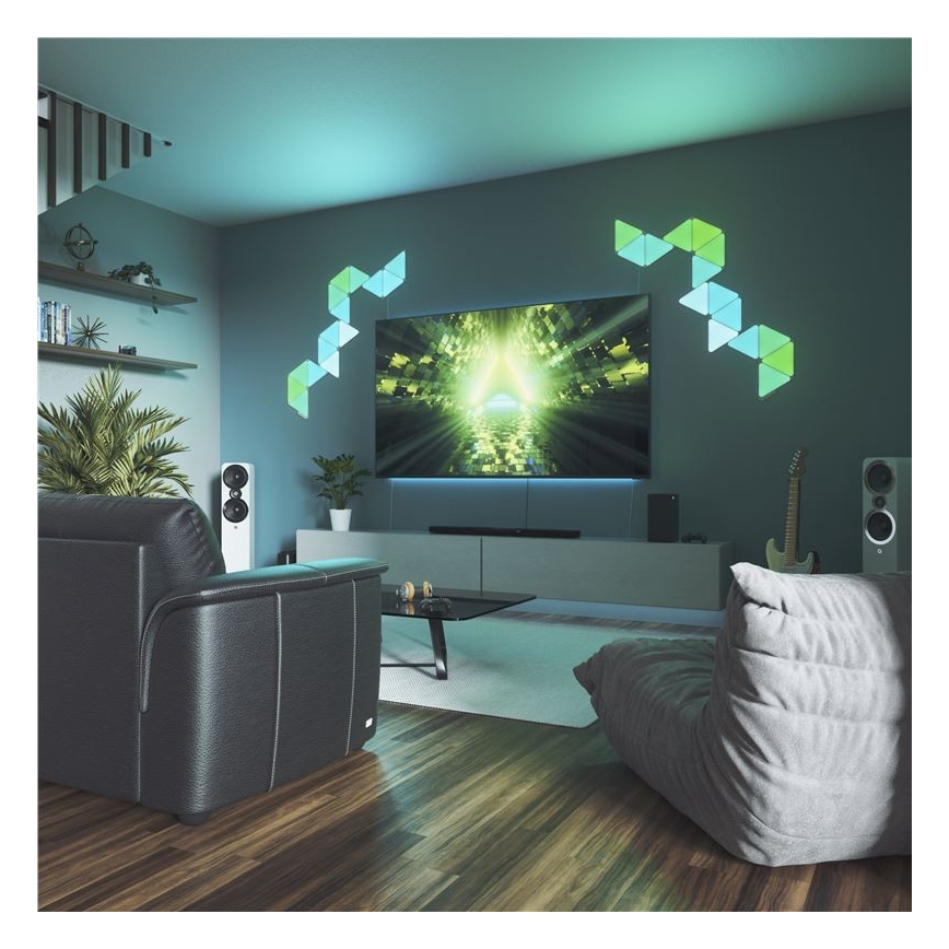 Nanoleaf NL47-6002TW-15PK - SET 15x LED RGB fényerő-szabályozó panel Háromszög LED / 1,5 Wi-Fi