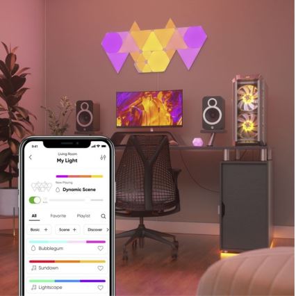 Nanoleaf NL47-6002TW-15PK - SET 15x LED RGB fényerő-szabályozó panel Háromszög LED / 1,5 Wi-Fi