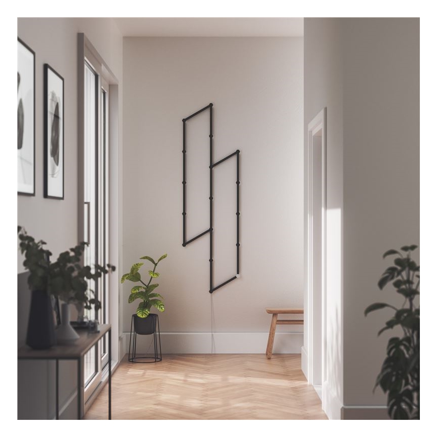 Nanoleaf - Sínburkolat készlet LINES 9 db fekete matt
