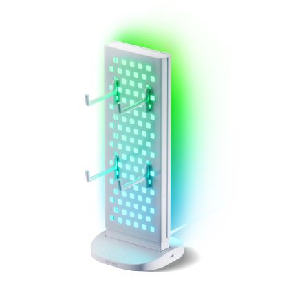 Nanoleaf - LED RGBIC fényerőszabályozható asztali töltőállomás 3 az 1-ben 5V 2700-6500K fekete
