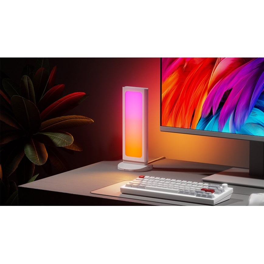 Nanoleaf - LED RGBIC fényerőszabályozható asztali töltőállomás 3 az 1-ben 5V 2700-6500K fekete